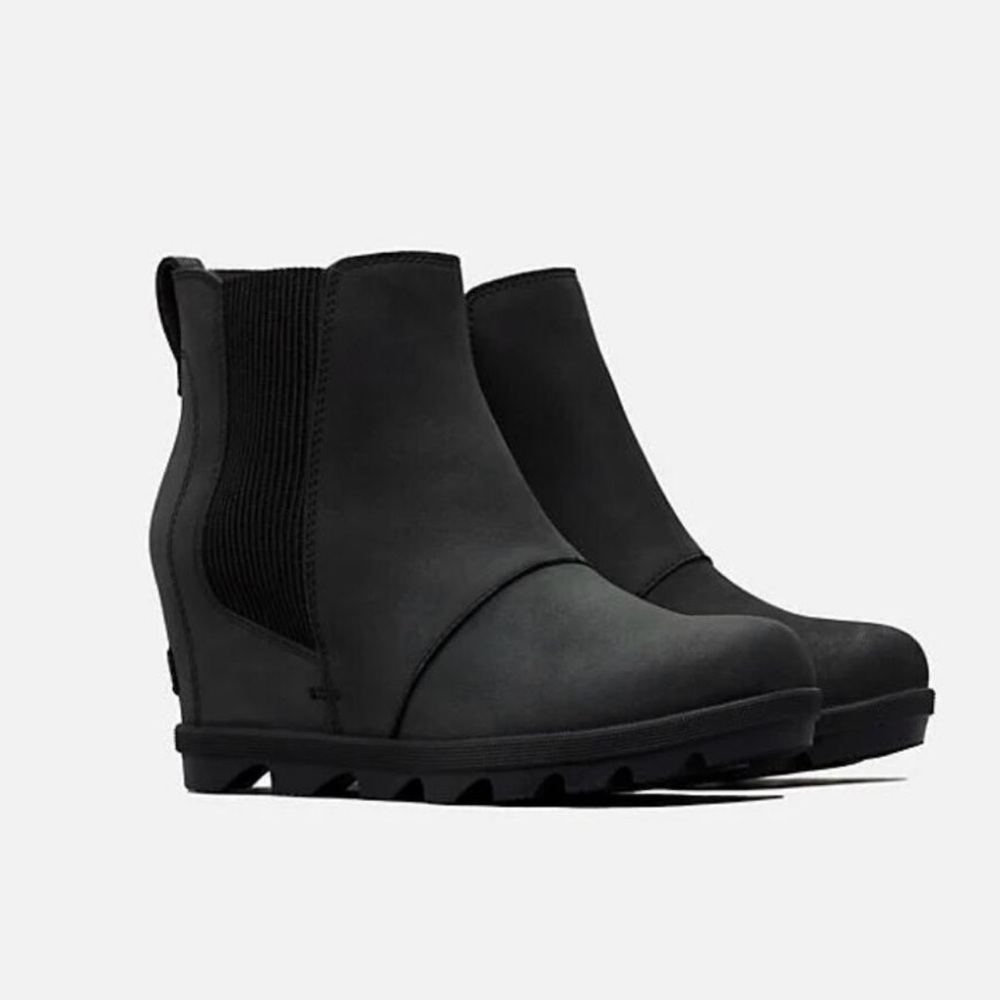 Sorel Joan of Arctic Wedge Chelsea Boot – Women’s 8 – Black Leather